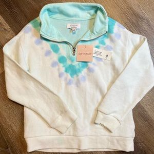 Crown and Ivy Tie Dye Quarter Zip Pullover